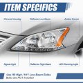 Auto Dynasty Ni2502216 Led Drl Headlight Lamp Compatible With Nissan Sentra 2013-2015 Driver Left Side Chrome Housing Amber