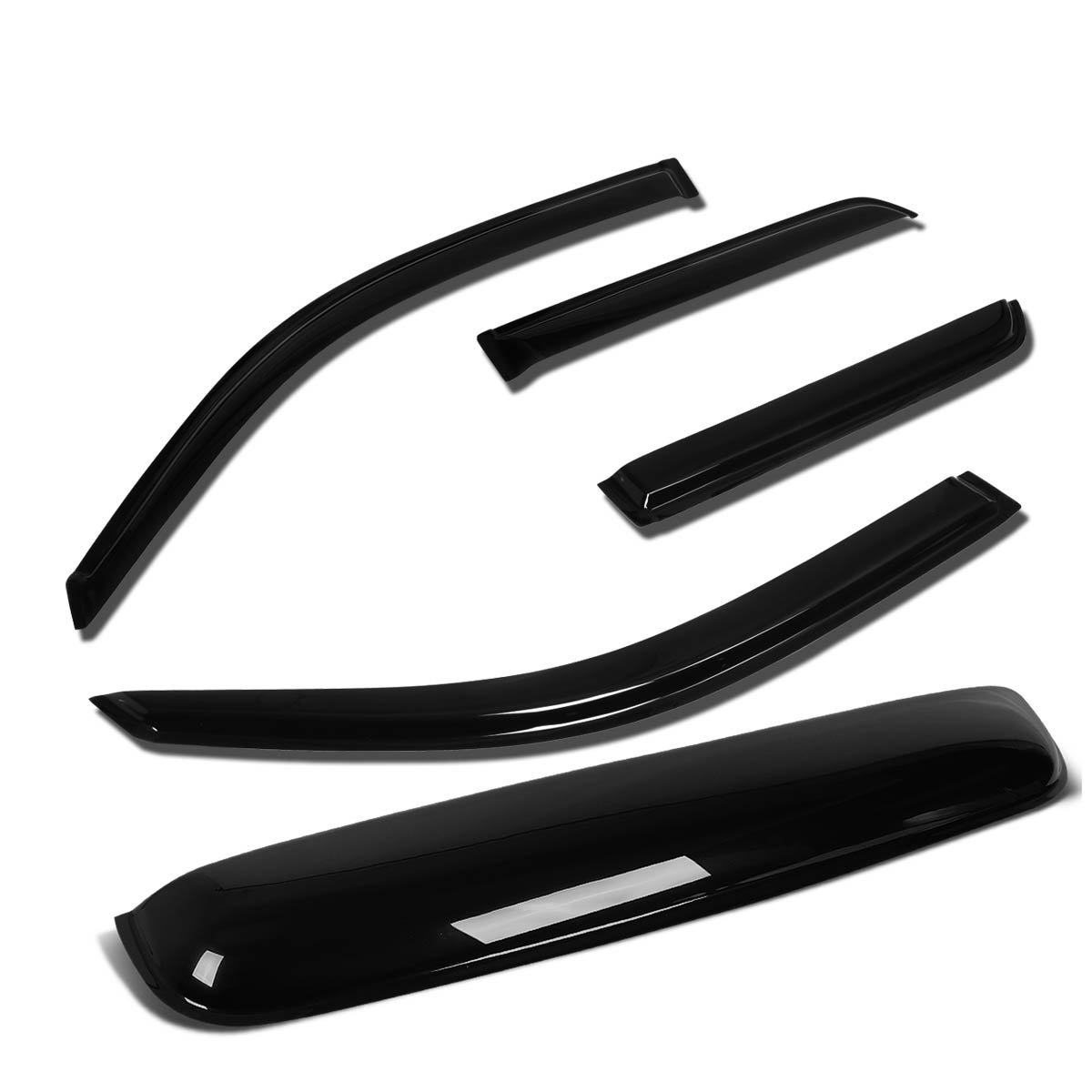 Auto Dynasty For 4runner N210 4pcs Window Deflector Rain Guard 38 Inches Sun Roof Visor Dark Smoke