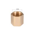 Brass Hex Rod Pipe Fitting G1 2 Female Thread Straight Coupling 4pcs
