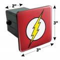 The Flash Lightning Bolt Logo Tow Trailer Hitch Cover Plug Insert