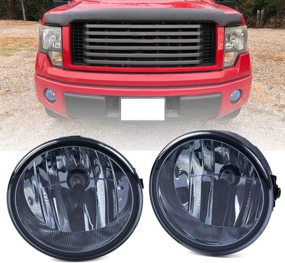 Front Bumper Fog Lights For 2006 To 2010 Ford F 150 And 2008 Lincoln Mark Lt Halogen Driving Lamps With Smoky Lens 2 Piece Set