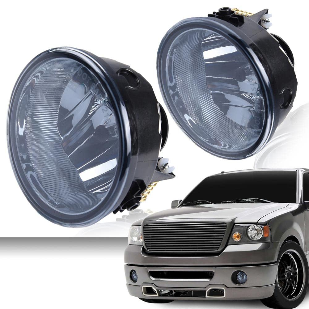 Front Bumper Fog Lights For 2006 To 2010 Ford F 150 And 2008 Lincoln Mark Lt Halogen Driving Lamps With Smoky Lens 2 Piece Set
