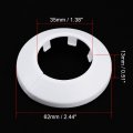 Uxcell 34-35mm Pipe Cover Decoration Pp Plastic Water Escutcheon White 4pcs