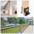 Uxcell 4pcs Adjustable Deck Post Base Brackets 4 X4 Wood Fence For Railing Mailbox Black