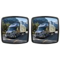 Truck Mirrors For International Durastar 4300 4400 7400 7600 8500 8600 Manual Adjustable No Heated Turn Signal Black Housing 