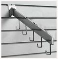 Waterfall Rectangular Tube 5 Hook For Slatwall Chrome 