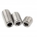 Seroni 5-20pcs M2 5 M3 M4 M5 M6 M8 M10 M12 304 Stainless Steel Hex Socket Set Screws Screw Din916 Color 10mm Size X10pcs