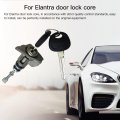 Door Lock Cylinder Driver Side W 2 Keys Repl 81970-3xa00 For 2012 Hyundai Elantra Sedan 4-door 1 8l 1797cc L4