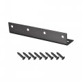 Uxcell Corner Brace Angle Bracket Fastener Stainless Steel L Shape 25mmx25mmx140mm Black With Screws 1 Pcs