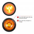 20 Pcs 3 4 Round Led Clearence Light Front Rear Side Marker Indicators Dot Certification For Trailer Truck Car Bus Rv Van