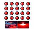 20 Pcs 3 4 Round Led Clearence Light Front Rear Side Marker Indicators Dot Certification For Trailer Truck Car Bus Rv Van 