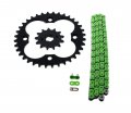 Fits Honda Trx250r 250r 520-96 Green Non O Ring Chain Sprocket Black 13 36