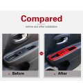 For Jeep Renegade 2015-2020 Window Lift Switch Panel Trim Interior Accessories Abs Red 4 Pcs