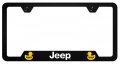 Au-tomotive Gold Inc Uv Print On Black Polycarbonate Notched License Plate Frame For Jeep Duck 2