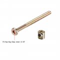 Uxcell M6 X 70mm Furniture Bolts Nut Set Hex Socket Screw With Barrel Nuts Phillips-slotted Zinc Plated 20 Sets