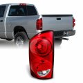 Driver Left Side Tail Light Assembly For 2007 2008 Dodge Ram 1500 And 2009 2500 3500 Pickup Truck Polished Chrome Housing Red 