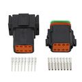 Black 10 Sets 8 Pin Dj3081y-1 6-11 21 Deutsch Connectors Dt04-8pdt06-8s Automobile Waterproof Wire Electrical Connector Plug