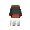 Black 10 Sets 8 Pin Dj3081y-1 6-11 21 Deutsch Connectors Dt04-8pdt06-8s Automobile Waterproof Wire Electrical Connector Plug