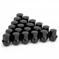 M14x1 5 Wheel Lug Nuts 20 Pieces Closed End Large Acorn Seat 60 Degrees Conical 1 In Length Black Alloy Steel For Ram 1500 