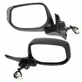 Aintier Towing Mirrors Fit For 2010-2014 Honda Insight Lx Model Power Manual Folding Adjustment Black Driver And Passenger Side