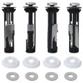 Grabote Universal Toilet Seat Bolt Kit With Quick Release Replacement Parts 4 Pack Screws-js2 Cover Maintenance Accessories 