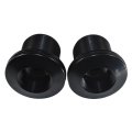 2 Pack 1 5 In Abs Bulkhead Fitting Double Threaded Water Tank Connector For Rain Barrels Aquariums Tanks Tubs And Pools Black 