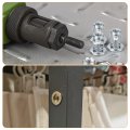 25pcs Multi-grip Rivet Jack Nut 10-24 Petal Carbon Steel Thread Zinc Finish Blind For Plastic Pressboard Hardboard Door Anchors