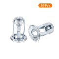 25pcs Multi-grip Rivet Jack Nut 10-24 Petal Carbon Steel Thread Zinc Finish Blind For Plastic Pressboard Hardboard Door Anchors