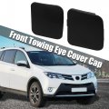 X Autohaux Pair Front Left Right Bumper Tow Hook Towing Eye Cover Cap Replacement 532860r020 532850r020 For Toyota Rav4
