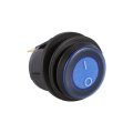 12v Round Led Illuminated Switch Heavy Duty 16a 3-pin For Automotive Marine And Rv Dashboard Red Indicator Light