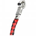 Dream Apparel 36 Leather Motorcycle Get Back Whip For Handlebar Fringed Biker With Pool Ball Black And Red