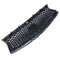 Front Mesh Grill Bumper Upper Grille Gloss Black Replacement For 2014 2015 2016 2017 Q50