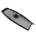 Front Mesh Grill Bumper Upper Grille Gloss Black Replacement For 2014 2015 2016 2017 Q50