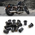 Uxcell 15pcs Black Rubber M5 Motorcycle Windscreen Windshield Fastener Well Nuts