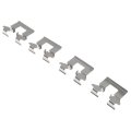 Rear Brake Pad Set For Cadillac Dts 2006 To 2011 Ceramic Friction Material Steel Backing Silver Classification Replacement