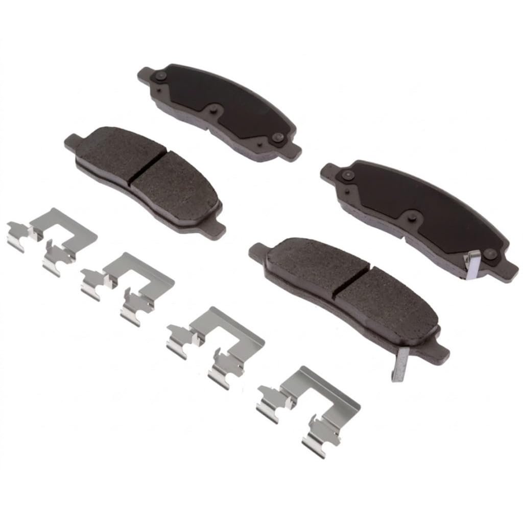 Rear Brake Pad Set For Cadillac Dts 2006 To 2011 Ceramic Friction Material Steel Backing Silver Classification Replacement