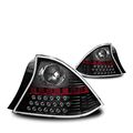 Winjet Wj20-0032-04 Black Housing Clear Lens Led Tail Light Honda Civic For 2 Door Coupe Only 