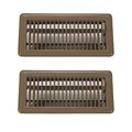 Rocky Mountain Goods 4 X 10 Floor Vents 2 Pack Heavy Duty Walkable Register Premium Finish Easy Adjust Air Supply Lever Brown 