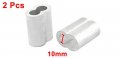 Uxcell Aluminum Sleeve For 3 8 Inch Steel Wire Rope Swage Clip 2pcs