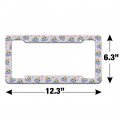 Cute Rainbow Poop Pattern License Plate Tag Frame