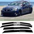 Mugen Style Window Visor Rain Guard Deflector For 2006 2013 Lexus Is250 Is350 Sedan Glossy Black Acrylic 4 Piece Set 