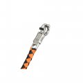 Dream Apparel 36 Leather Motorcycle Get Back Whip For Handlebar Fringed Biker With Pool Ball Black And Orange