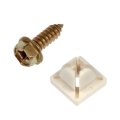 License Plate Fasteners Metal And Plastic Yellow White Color Type A 1 4 In By 3 4 2 Pieces Standard Style 