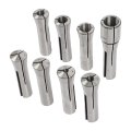 8 Piece High Accuracy Fractional Collet Set 1 8 To In For Cnc Lathe And Milling Heat Treated Spring Steel Tool Chucks End Mills