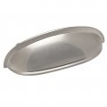 Cosmas 5 Pack 7712sn Satin Nickel Cabinet Hardware Bin Cup Drawer Handle Pull 3 Inch 76mm Hole Centers 