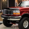 Pair Of Chrome Housing Crystal Lens Headlight Assembly Lamps Compatible With Ford F-150 F-250 F-350 Bronco 92-98