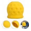 X Autohaux Universal Trailer Hitch Ball Cover Waterproof Dustproof 50mm Id Yellow For Car Truck Rv Boat