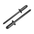 100pcs 5 32 X3 8 Aluminum Blind Rivets Grip And Steel Mandrel Countersunk Head Long Split For Metal Furniture Automotive Black 