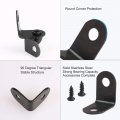 Uxcell 80pcs Angle Bracket Metal 12x12mm Black Corner Brace Fastener L Shaped Right Brackets Protector Shelf Support With