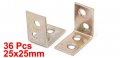 Uxcell 25mmx25mm L Shape Shelf Corner Brace Metal Right Angle Bracket 36pcs